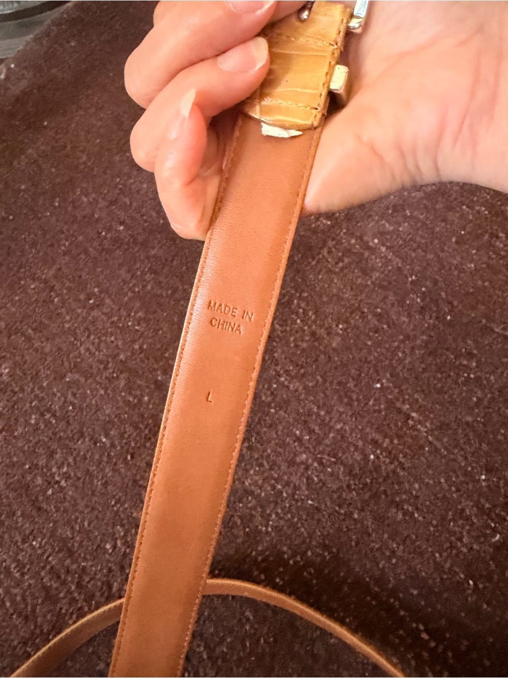 Ralph Lauren Tan Leather Belt with Silver Buckle - Picture 6 of 8